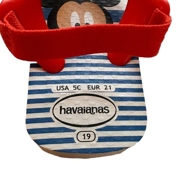 Havaianas Mickey Mouse Flip Flops Baby Thong Sandal Slingback Elastic Sz 5C New - Picture 8 of 11